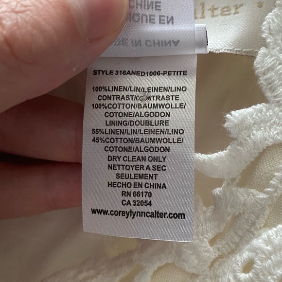 Anthropologie Corey Lynn Calter Lorient Linen Dress Size 6 Petite - Picture 6 of 8